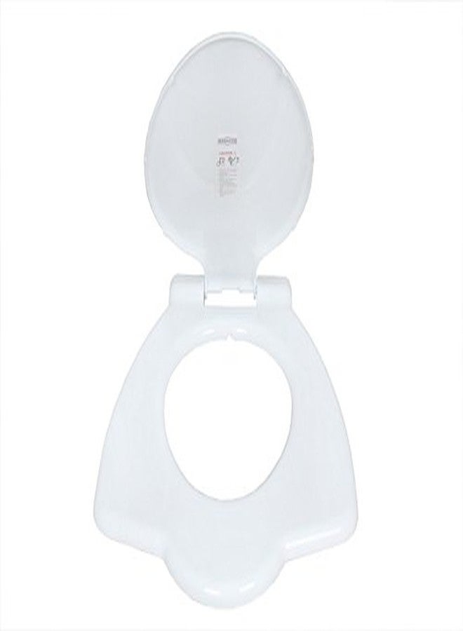 SHRUTI PVC Anglo Indian Heavy Duty Toilet Commode Seat Cover- White + Free SHRUTI ABS Health Faucet with Rubbit Cleaning System,with ABS Wall Hook (Chrome Plated) - (2261White,1175) - Image 5